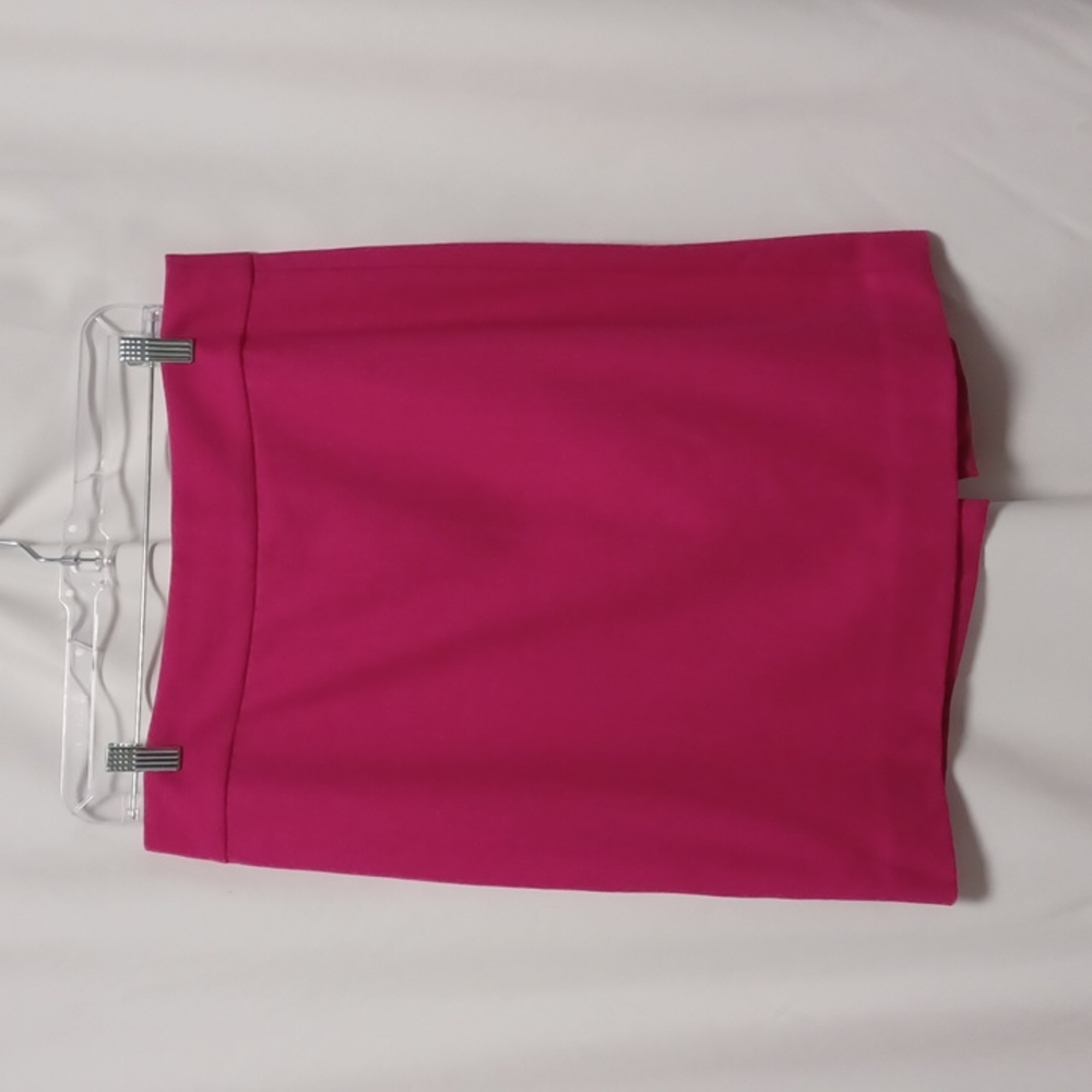J. Crew Factory Hot Pink Wool Blend Straight Skirt